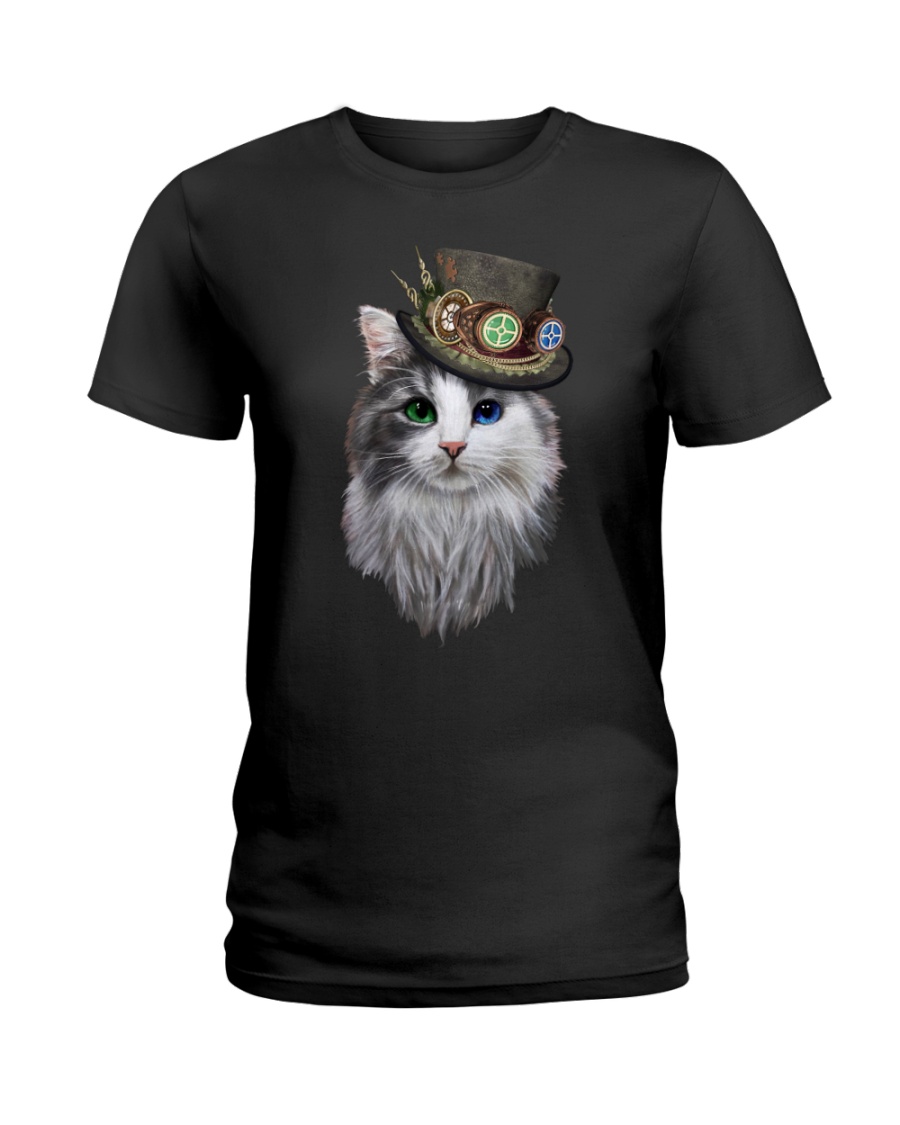 CAT WITH HAT Ladies T-Shirt