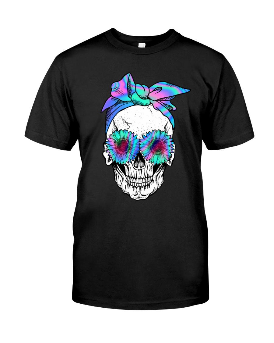 FLOWER BANDANA SKULL Classic T-Shirt