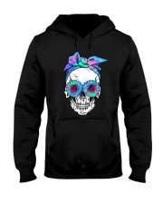 FLOWER BANDANA SKULL Hooded Sweatshirt tile