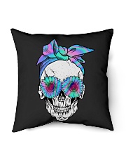 FLOWER BANDANA SKULL Indoor Pillow tile