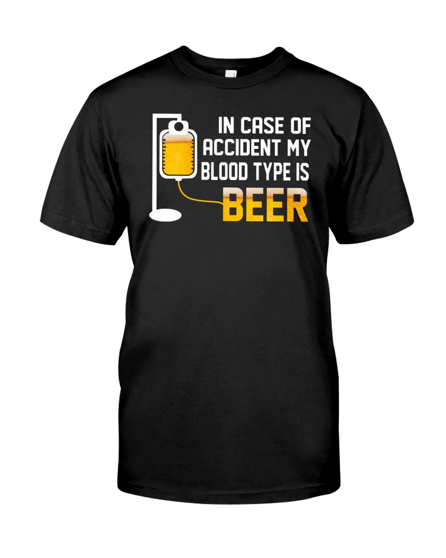 BEER BLOOD TYPE LONG SLEEVE TEE Classic T-Shirt