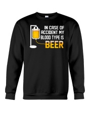 BEER BLOOD TYPE LONG SLEEVE TEE Crewneck Sweatshirt front