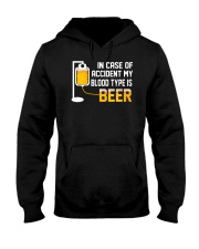 BEER BLOOD TYPE LONG SLEEVE TEE Hooded Sweatshirt thumbnail