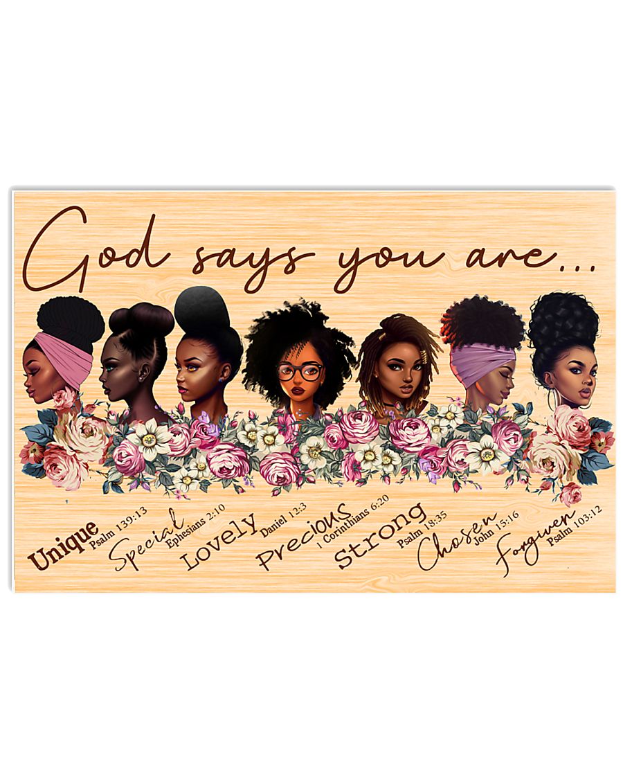 GOD SAYS YOU ARE 24x16 Poster
