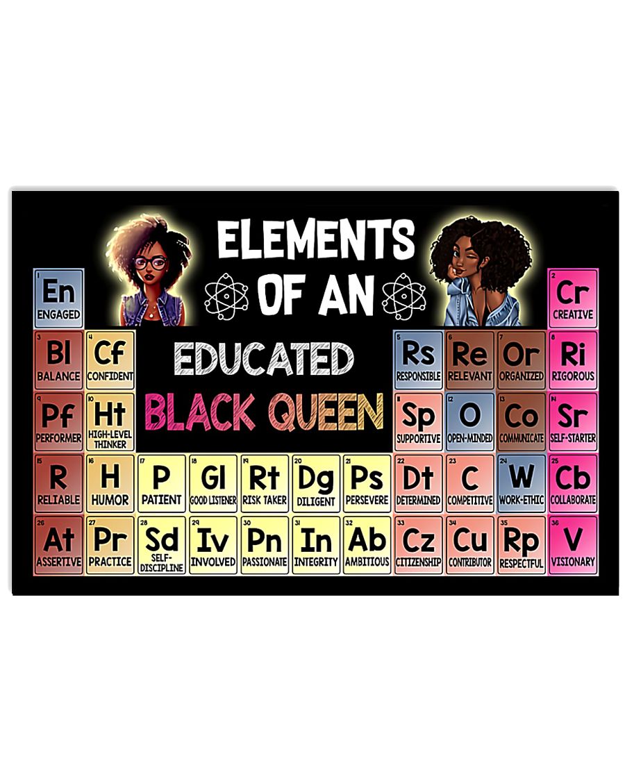 ELEMENTS OF AN EDUCATED BLACK QUEEN 24x16 Poster