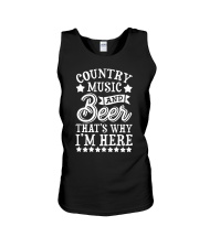 COUNTRY MUSIC AND BEER Unisex Tank front