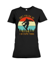 BIGFOOT DONT FOLLOW ME T-SHIRT Premium Fit Ladies Tee front