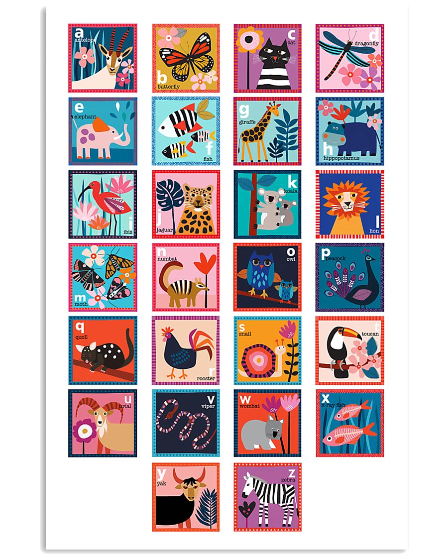 ALPHABET OF ANIMALS 11x17 Poster