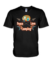 PEACE LOVE CAMPING V-Neck T-Shirt thumbnail