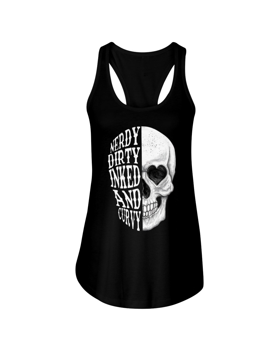NERDY DIRTY INKED AND CURVY Ladies Flowy Tank