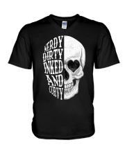 NERDY DIRTY INKED AND CURVY V-Neck T-Shirt thumbnail