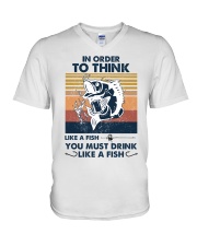 YOU MUST DRINK LIKE A FISH V-Neck T-Shirt tile