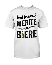 Tout Travail Merite Sa Biere Premium Fit Mens Tee front