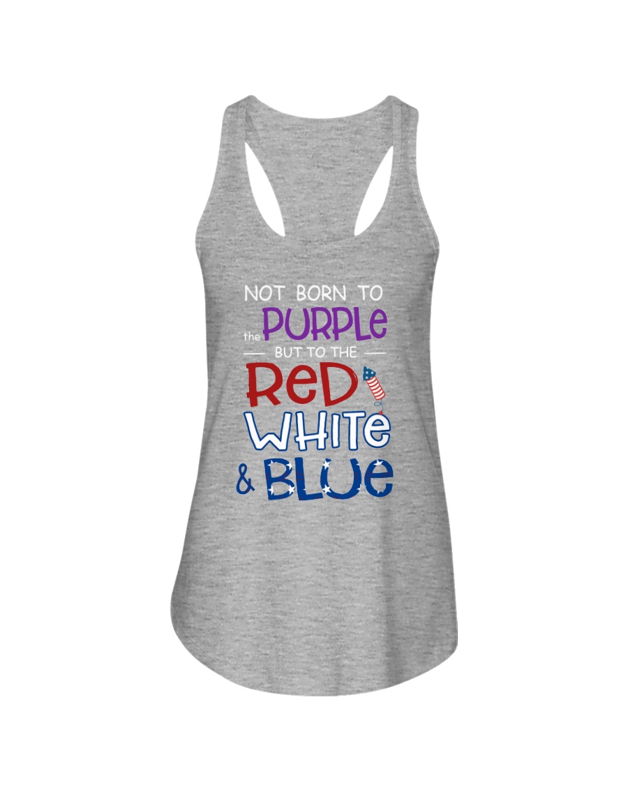 BORN TO THE RED WHITE N BLUE Ladies Flowy Tank