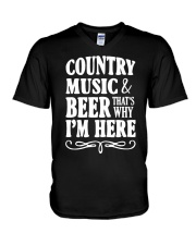 COUNTRY MUSIC AND BEER V-Neck T-Shirt thumbnail