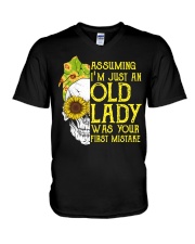 ASSUMING I'M JUST AN OLD LADY V-Neck T-Shirt thumbnail