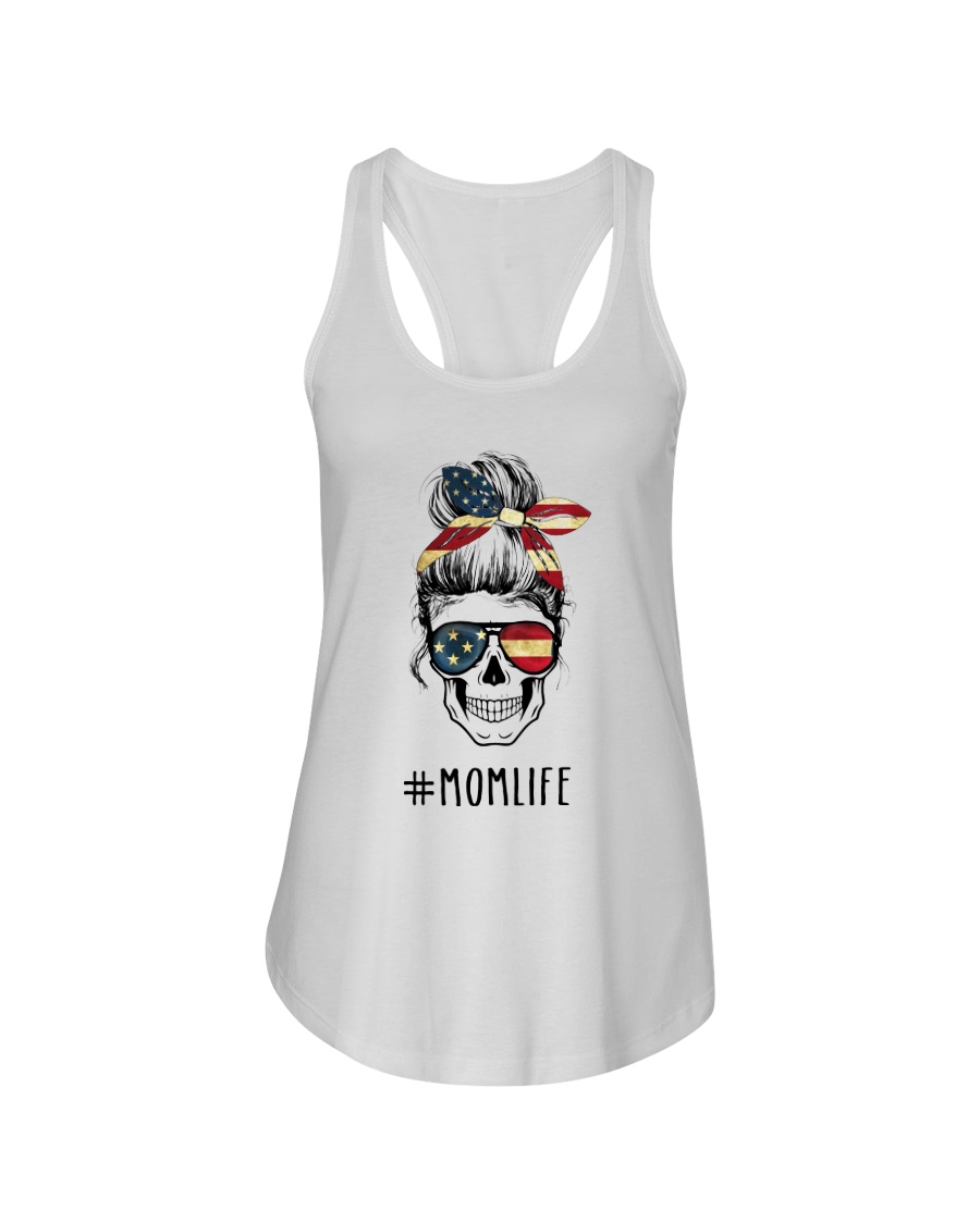 AMERICAN FLAG SKULL Ladies Flowy Tank