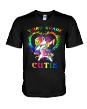 THIRD GRADE CUTIE UNICORN V-Neck T-Shirt thumbnail