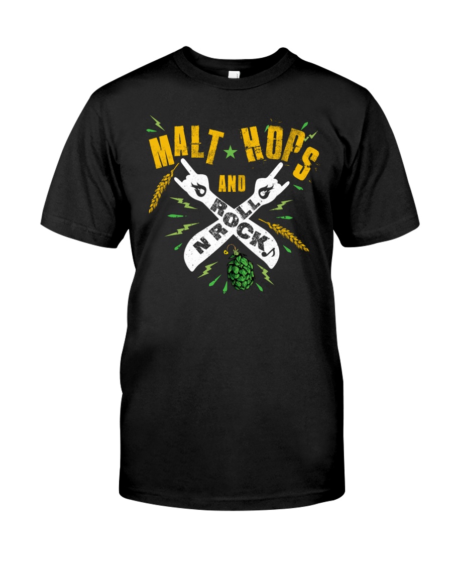 MALT HOPS AND ROCK N ROLL Classic T-Shirt