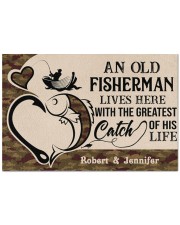 PERSONALIZED OLD FISHERMAN AND GREATEST CATCH Doormat 22.5" x 15" front