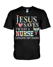 NURSES LENDING HANDS V-Neck T-Shirt thumbnail