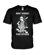 MY TATTOOS DON'T LIKE YOU EITHER V-Neck T-Shirt thumbnail