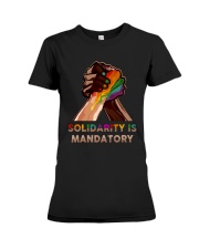 SOLIDARITY IS MANDATORY Premium Fit Ladies Tee tile