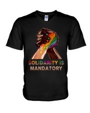 SOLIDARITY IS MANDATORY V-Neck T-Shirt tile