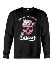 SOCIAL DISTANCING QUEEN Crewneck Sweatshirt tile