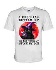 Buckle Up Cat V-Neck T-Shirt thumbnail