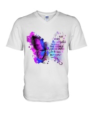 SHE BECAME A BUTTERFLY V-Neck T-Shirt thumbnail