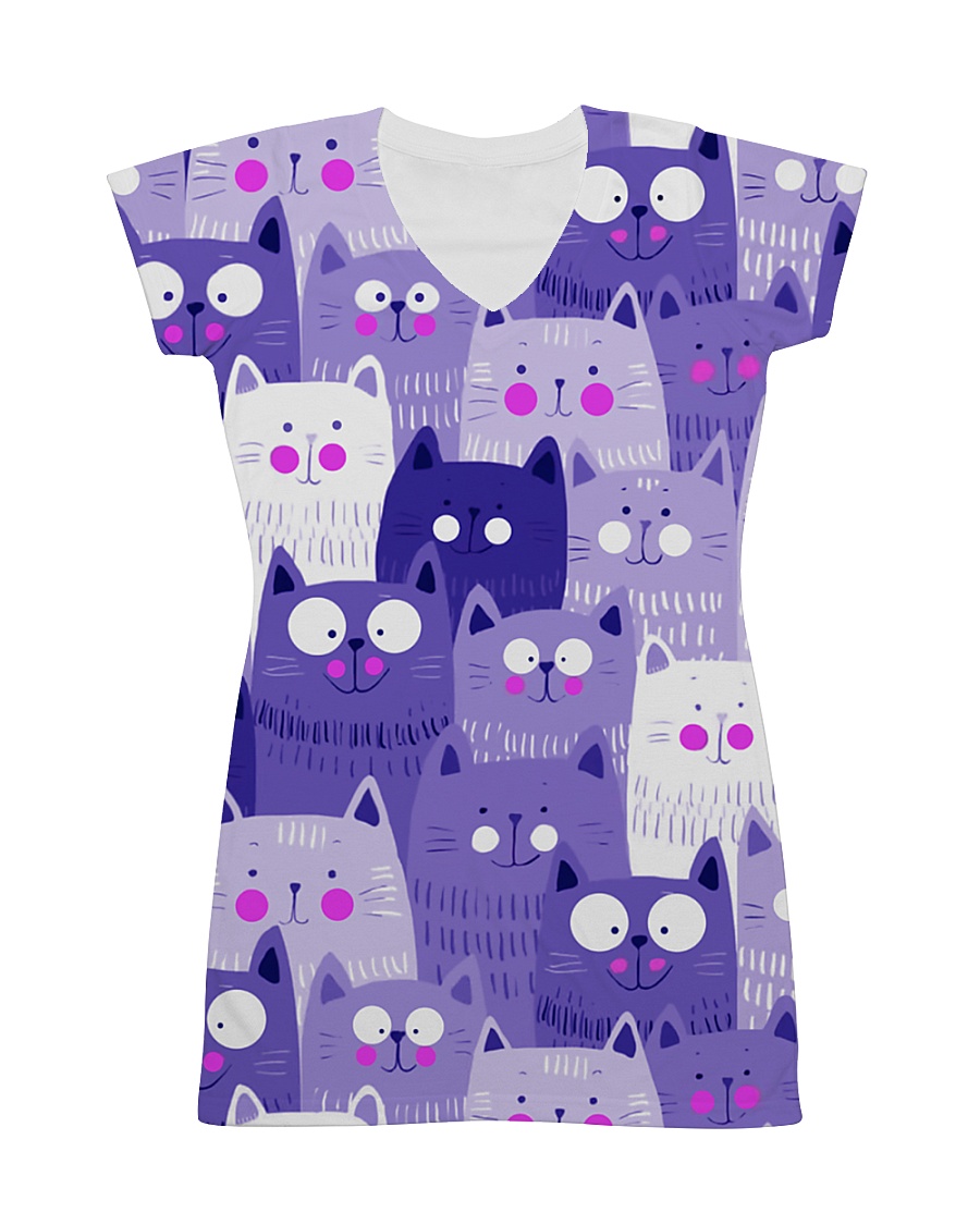 PURPLE CAT - DRESS 3D All-over Dress
