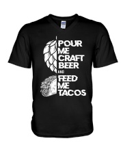 Pour me craft beer V-Neck T-Shirt tile