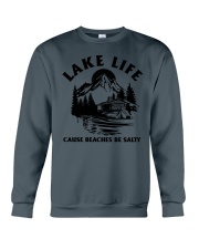 LAKE LIFE CAUSE BEACHES BE SALTY Crewneck Sweatshirt thumbnail