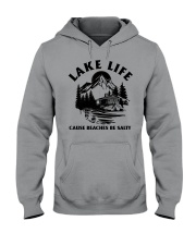 LAKE LIFE CAUSE BEACHES BE SALTY Hooded Sweatshirt thumbnail