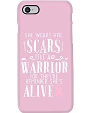 SHE WEARS HER SCARS LIKE A WARRIOR Phone Case thumbnail