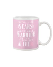 SHE WEARS HER SCARS LIKE A WARRIOR Mug thumbnail