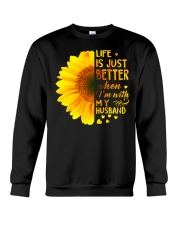 LIFE BETTER WITH SUNFLOWER Crewneck Sweatshirt thumbnail