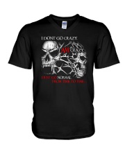 I AM CRAZY SKULL T-SHIRT V-Neck T-Shirt thumbnail