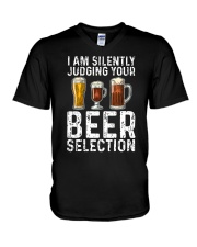 I'M SILENTLY JUDGING YOUR BEER SELECTION V-Neck T-Shirt thumbnail