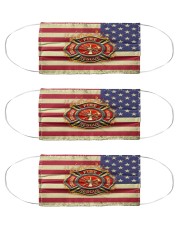 Firefighter Fire Honor Courage Rescue Cloth Face Mask - 3 Pack front