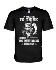 DRINK LIKE A FISH V-Neck T-Shirt tile