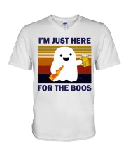 JUST HERE FOR THE BOOS V-Neck T-Shirt thumbnail