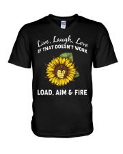 LOAD AIM FIRE V-Neck T-Shirt thumbnail