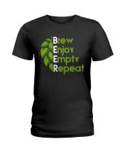 Brew enjoy empty repeat Ladies T-Shirt tile