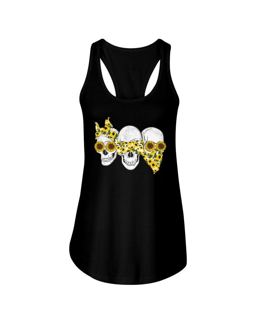 THREE SKULLS TANK TOP Ladies Flowy Tank