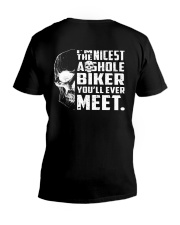THE NICEST BIKER V-Neck T-Shirt tile