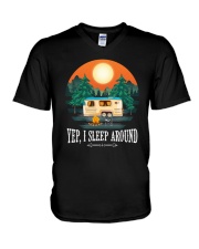 YEP I SLEEP AROUND V-Neck T-Shirt thumbnail