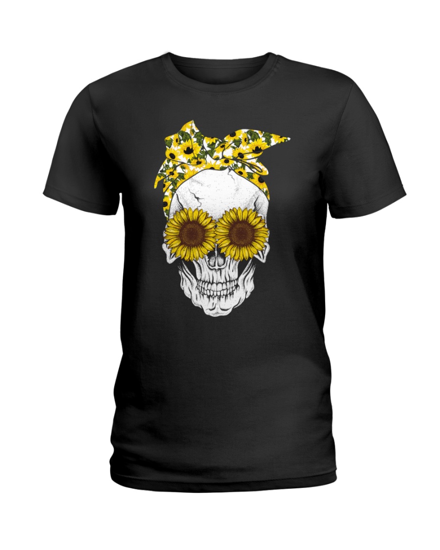 SUNFLOWER SKULL T-SHIRT Ladies T-Shirt