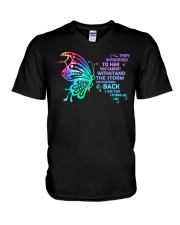 SHE WHISPERED BACK BLACK V-Neck T-Shirt thumbnail
